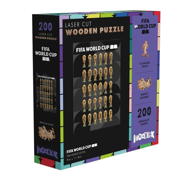 Rompecabezas de Madera Trofeos Mundial 2026 – 200 Piezas Corte Láser