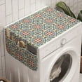 thumbnail image 1 of Geometric Washing Machine Organizer, Spanish Culture Inspired Ornamental Symmetric Floral Arrangement Vivid Palette, Anti-slip Fabric Top Cover for Washer and Dryer, Multicolor, by Ambesonne, 1 of 1