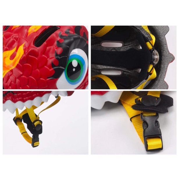 Casque Vélo Enfant Dinosaure 3D – Léger, Réglable Et Super Mignon Pour Garçons Et Filles