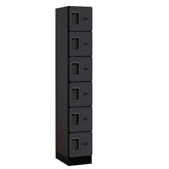 Salsbury  Designer Wood Locker Six Tier Box Style - Black