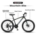 thumbnail image 5 of Raistyw 24 inch Mountain Bike, 21-Speed Mountain Bike for Men with V-Brake, Front Suspension, Carbon Steel Frame Adult Bicycles, White and Green, 5 of 7