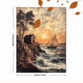 thumbnail image 3 of Qisvanset Framed Canvas Wall Art 12x16 Inch Psalm Coastal Landscape Religious Housewarming Art, 3 of 5
