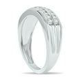 thumbnail image 2 of SZUL 1 Carat TW Men's Diamond Double Row Channel Ring in 10K White Gold (J-K-L Color, I2-I3 Clarity), 2 of 6