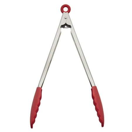 Instant Pot Official Silicone Head Tongs in Red and Stainless Steel