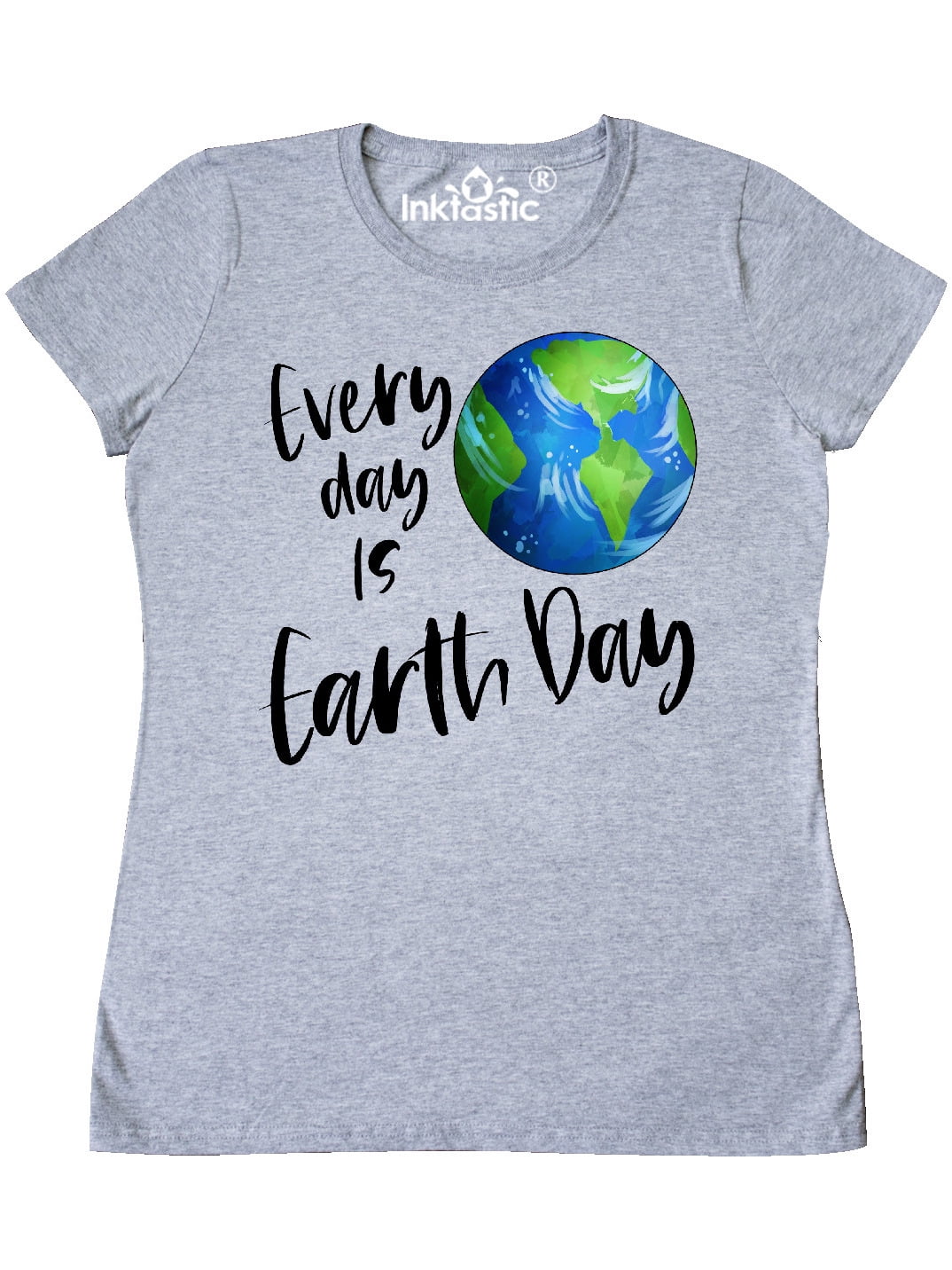 INKtastic - Every Day is Earth Day Women's T-Shirt - Walmart.com ...