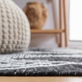 thumbnail image 4 of SAFAVIEH Kilim Elouise Diamond Polyester Area Rug, Black/Ivory, 6' x 6' Square, 4 of 10
