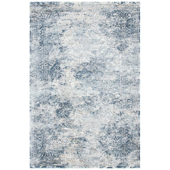 SAFAVIEH Martha Stewart Luanna Distressed Floral Runner Rug, Cream/Blue, 2'2" x 8'
