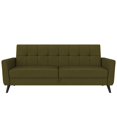 Queer Eye Liam Futon with Storage, Olive Green Linen