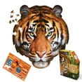 thumbnail image 2 of Madd Capp TIGER 550 Piece Jigsaw Puzzle For Ages 10 and up - 3005 - Unique Animal-Shaped Border, Poster Size, Challenging Random Cut, Five-Sided Box Fits on Bookshelf, Includes Educational Fun Facts, 2 of 2