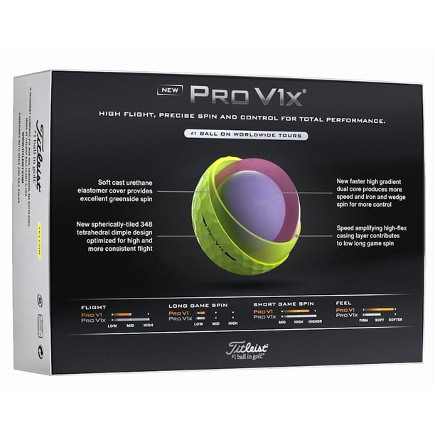 Pelotas de golf Titleist Prov1x 2025, 1 docena, blancas
