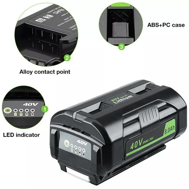 8.0Ah 40V replace Ryobi 40V battery compatible with Ryobi 40V battery OP40401 OP4060