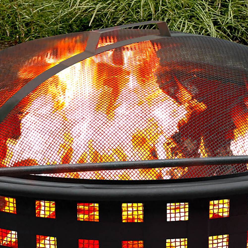 Landmann City Lights Memphis Pattern Outdoor Patio Fire Pit w/ Cooking Grate - image 4 of 5