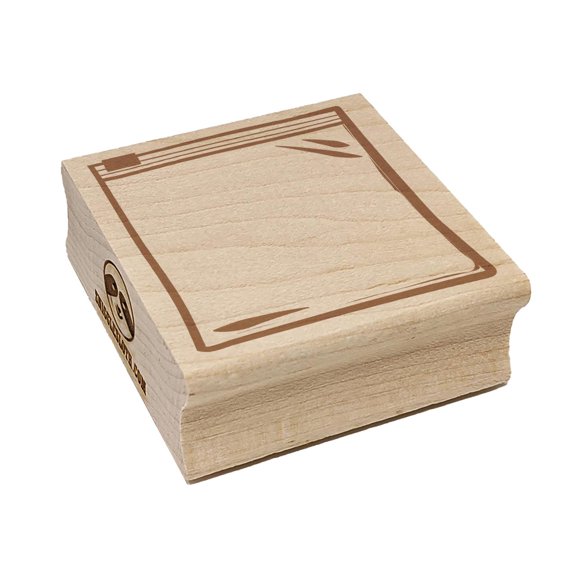 Empty Plastic Bag with Zipper Square Rubber Stamp Stamping Scrapbooking Crafting - Small 1.25in