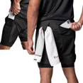 thumbnail image 1 of Gimnasio Short Con Licra Deportiva 2 En 1 Shorts Hombre Gym, 1 of 8