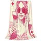 thumbnail image 2 of Fotbe Ace Of Diamonds Lady Manta de Franela Acolchonada con Estampado, Súper Suave y Esponjosa, Extra Grande para Sofá, Cama, Uso Todo el Año-50"x40", 2 of 7