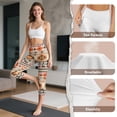 thumbnail image 6 of HELlHERO Aztec Style Printed Yoga Leggings for Women, Horse Printed Capri Leggings High Waisted Yoga Capris for Workout Gym, L, 6 of 7