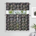 thumbnail image 2 of Countryside Floral Curtains 36 Inch - 3 Panel Rustic Farmhouse Set with Vintage Botanical Print, Boho Chic Rod Pocket Design for Kitchen Windows, 2 of 6