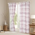 thumbnail image 3 of Manfei Geometric Plaid Black Out Curtains for Teens Female Men,Retro Grid Curtains Pack of 2 (42x63 Each),Vintage Buffalo Bedroom Curtains,Ultra Soft Home Decor, 3 of 6