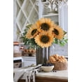 thumbnail image 3 of 4/8PCS Sunflowers Artificial Flowers Long Stem Tall Fake Sunflower Flowers Bulk Rustic Silk Faux Flowers for Home Wedding Party Décor, 3 of 6