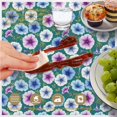 thumbnail image 6 of Pioneer Flower Floral Print Pattern Round Tablecloth 60 X 60 Inch, Wrinkle Resistant Wipeable Table Cloth for Kitchen Dining Picnic Patio Party, 6 of 6