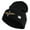 Black, variant on U.S. Army Aviation Logo Embroidered 12 Inch Solid Knit Cuff Long Beanie Made in USA - Black OSFM