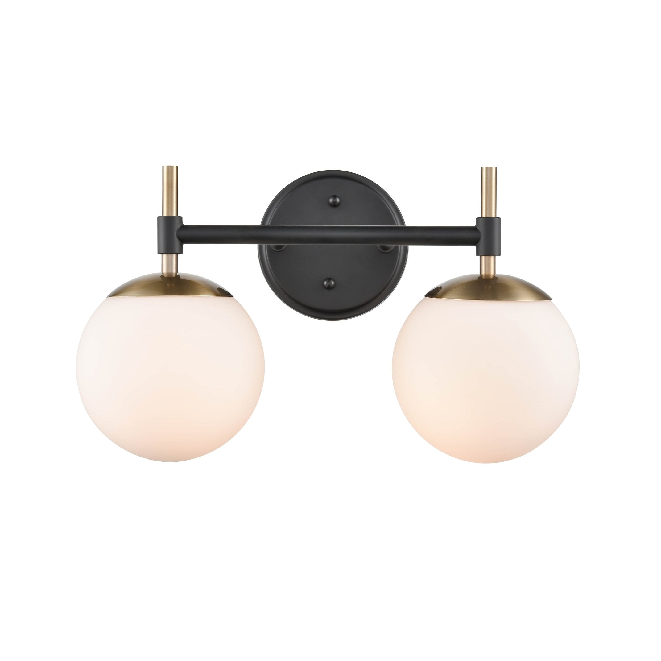 Millennium Lighting 929 Lighting 2 Light Bathroom Vanity Fixture with Opal Glass Shades Matte Black Black Matte