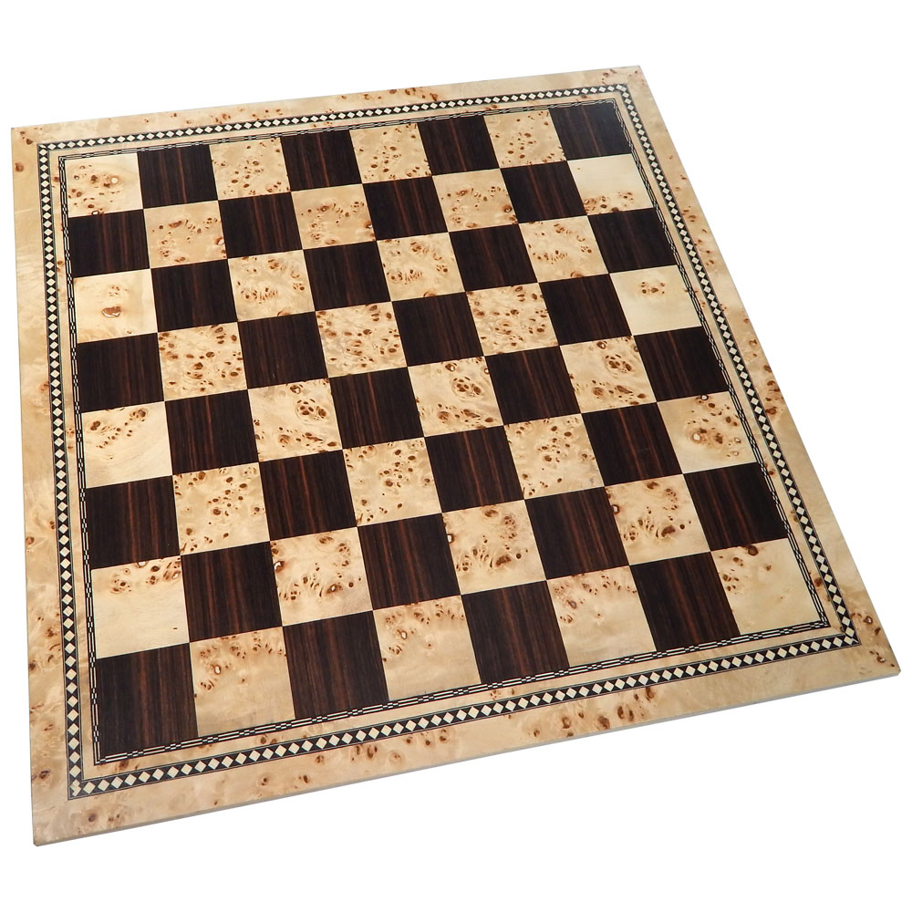 NCSAT 21 Inch Inlaid Wood Chess Board, Game Pieces Not Included