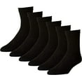 thumbnail image 2 of Black 12 Pairs Ankle/Quarter Crew Mens Socks Cotton Long Size 9-11 10-13 Sports, 2 of 5