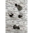 thumbnail image 3 of Kingston Brass KBX8145DPL Paris Two-Handle Tub and Shower Faucet, Oil Rubbed Bronze, 3 of 5
