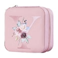 thumbnail image 1 of Y Pu Alphabet Jewelry Storage Box 26 Printed Letter With Portable Design, Organized Compartments And Durable Material For Earrings, Rings, Bracelets, 1 of 4