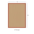 thumbnail image 3 of Contemporary Home Living 1.75' x 2.75' Tufted Solid Bordered Area Throw Rug - Beige and Burnt Orange, 3 of 7