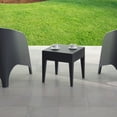 thumbnail image 3 of Luxury Commercial Living 18" Gray Outdoor Patio Wickerlook Square Side Table, 3 of 9