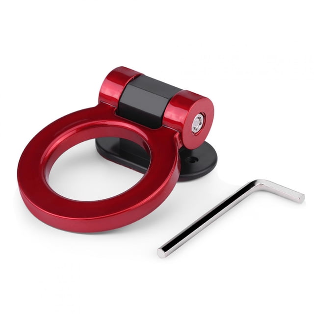Anillo de tracción adhesivo modificado para coche, barra de remolque, decoración de gancho (rojo)