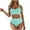 A01_Light Blue, variant on Yghzkop Womens Crisscross Back Bikini Set Solid Color Two Piece Swimsuit No Wire Built In Bra Tummy Control Sexy Summer Beachwear
