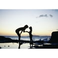 thumbnail image 2 of Mother And Daughter Silhouetted In Tidepool At Sunset Poster Print (18 x 12), 2 of 4
