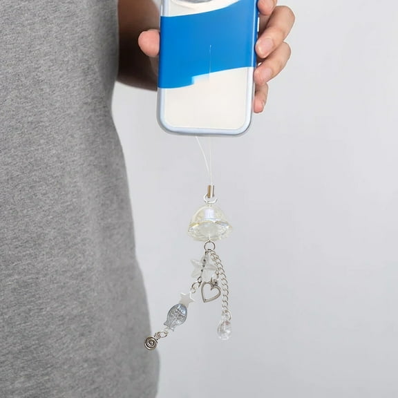 HongHeng Wind Chimes Phone Charms Aesthetic Y2K Cell Phone Charm Cute Strap Accessories with Star Heart for Bag Keychain Camera Decor
