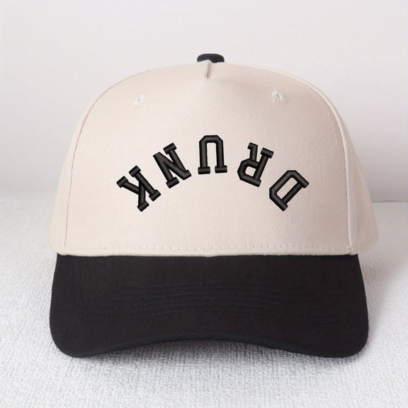 DRUNK 3D Puff Embroidered Patchwork Trucker Cap | Adjustable Unisex Snapback, Party Essential