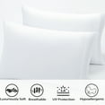 thumbnail image 6 of 100% Bamboo Bed Sheet and Pillowcase Set, 3 Pcs Bedding Sheets with 16 inch Deep Pocket Fitted Sheet, Flat Sheet & Pillowcase, 6 of 9