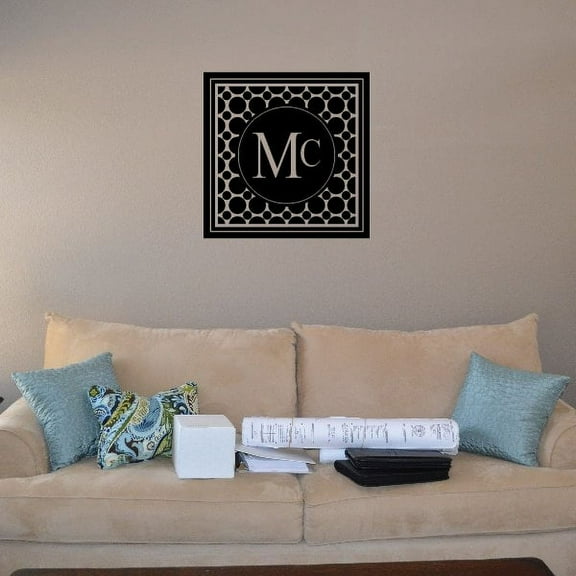 Mc Monogram Dots Wall Decal - Vinyl Decal - Car Decal - Vd054 - 36 Inches