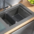 thumbnail image 4 of Bligli Silicone Sink Divider Mat - 11.8x5.3 inch Non-Slip Kitchen Organizer, Dish & Glassware Protector for Double Basins, Scratch & Stain Resistant, Durable & Flexible (Black), 4 of 8