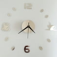 thumbnail image 4 of Fufafayo 2Pcs DIY Wall Clock Sticker, Removable Acrylic Mirror Decal, Self-Adhesive Interior Decor for Living Room Bedroom Office, Decorative Number Clock, 4 of 9