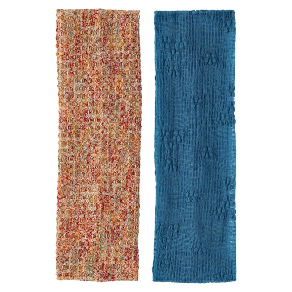 No Boundaries Marled Head Wrap, 2-Pack, Teal/Tan Multi, Women's
