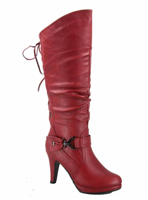 Top Moda Womens Boots in Womens Shoes | Red 