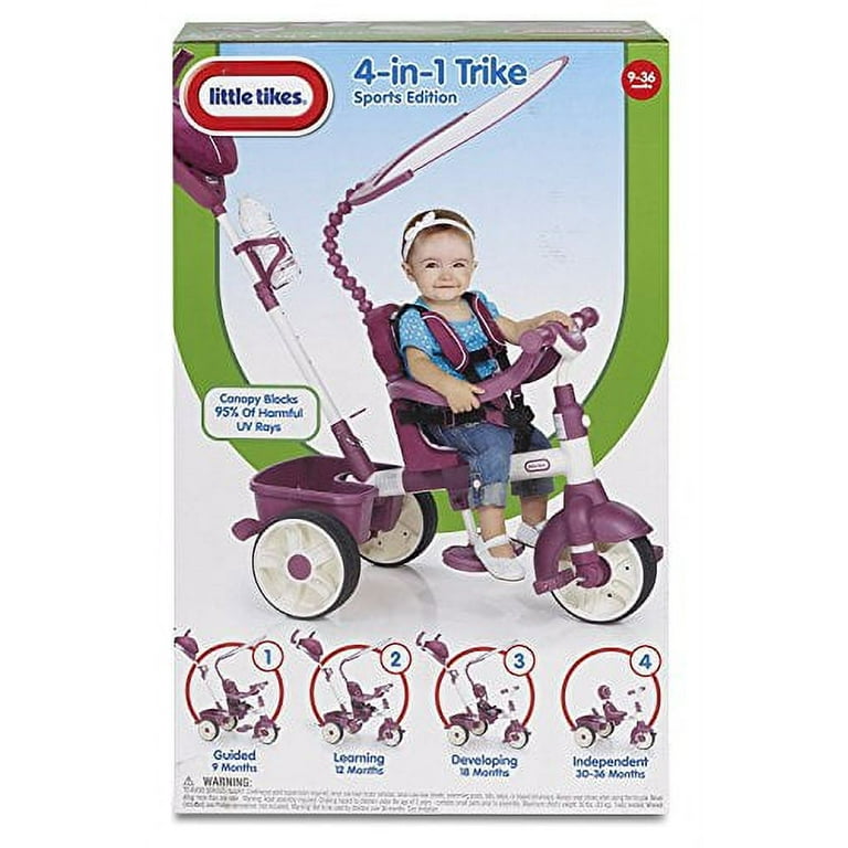 little tikes 4 in 1 trike ride on pink purple sports edition