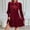 Elegant dress-Red, variant on Gamivast Velvet Dress for Women Long Sleeve Midi Long Sleeve Empire V Neck Wedding Guest Holiday Dresses Ruched Evening Party Cocktail Dress