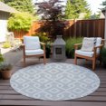 thumbnail image 6 of Addison Rugs Chantille Indoor/Outdoor Transitional Geometric Silver Washable Round Rug, 8' x 8', 6 of 6