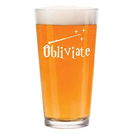 

16 oz Beer Pint Glass Obliviate Funny