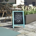 thumbnail image 3 of HBCY Creations Vintage Robin Blue Wooden A-Frame Chalkboard / Sidewalk Chalkboard Sign / Large 30" x 20" Sturdy Sandwich Board / A Frame Restaurant Message Board, 3 of 7