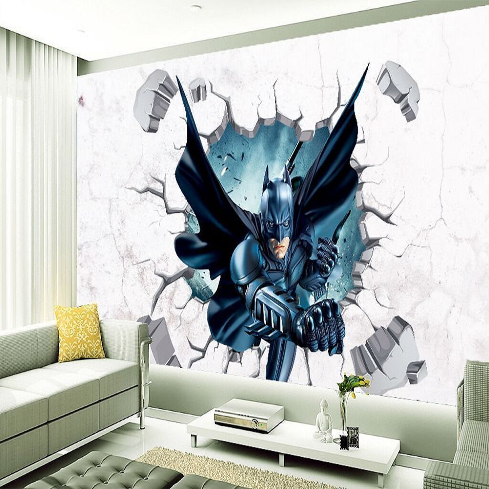 Batman Wall Mural Batman Wallpaper Superhero Wallpaper Nursery Decor  Children Wallpaper Ref 020 