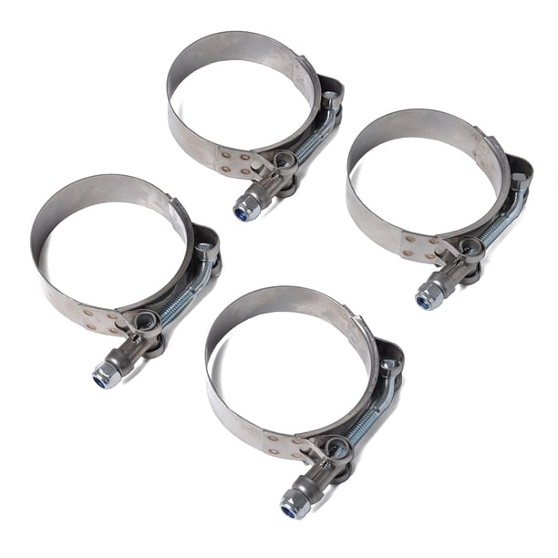 Scienceny 4 unids/set 57-116mm tipo T abrazadera de manguera fuerte tubo de acero inoxidable abrazadera redonda barco coche Tractor Clip de tubo Vehículos, repuestos y accesorios Mis plata 57-65MM